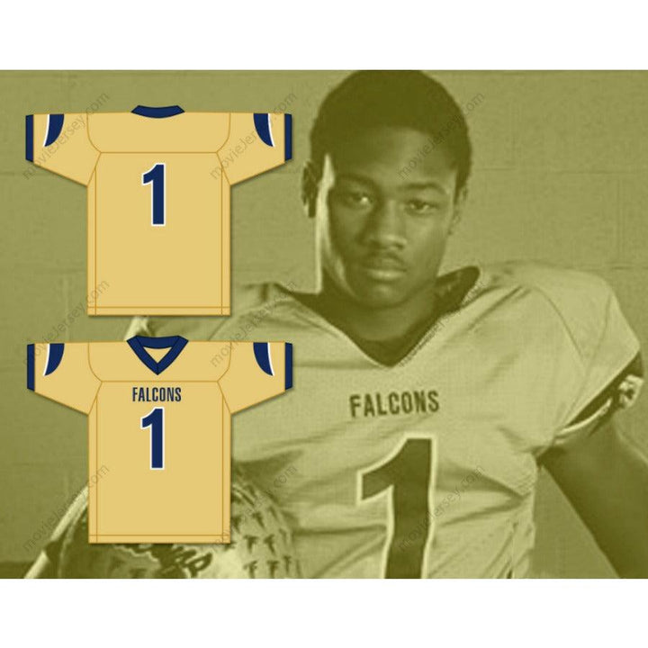 PERSONALIZA CUALQUIER Nombre Número STEFON DIGGS 1 OUR LADY OF GOOD COUNSEL HIGH SCHOOL FALCONS Camiseta de Fútbol con Costuras S-6XL