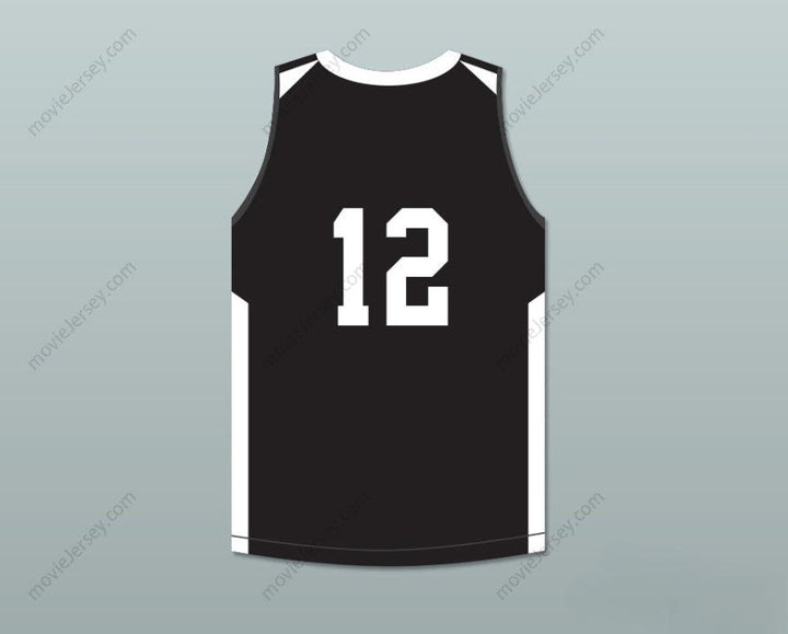 PERSONALIZADO Cualquier nombre y número JA MORANT 12 CRESTWOOD HIGH SCHOOL KNIGHTS Camiseta de baloncesto NEGRA 1 Top Cosido S-6XL