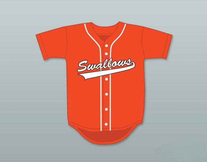Camiseta de béisbol naranja EHREN MCGHEHEY 28 SWALLOWS PLAY BALL personalizada con cualquier nombre y número, bordada, tallas S-6XL