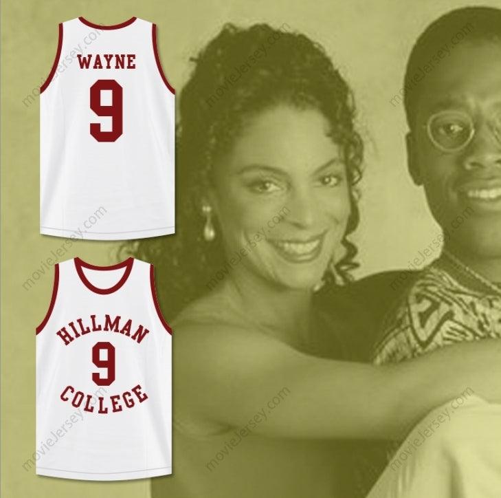 CUSTOM ANY Name Number KADEEM HARDISON DWAYNE WAYNE 9 HILLMAN COLLEGE WHITE BASKETBALL JERSEY A DIFFERENT WORLD Top Stitched S-6XL