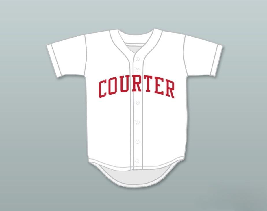 Personalizada Cualquier Nombre Número DAVE PARKER 33 CAMISETA DE BÉISBOL BLANCA DE COURTER TECH HIGH SCHOOL 2 Costuras Superior S-6XL