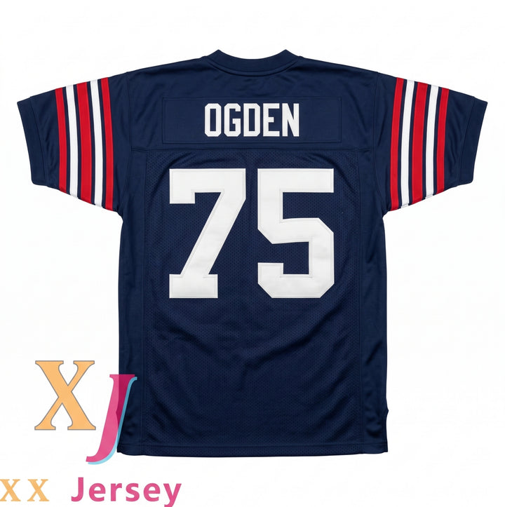 CUSTOM BULLDOGS DARK JONATHAN OGDEN 75 SCHOOL FOOTBALL JERSEY S-6XL