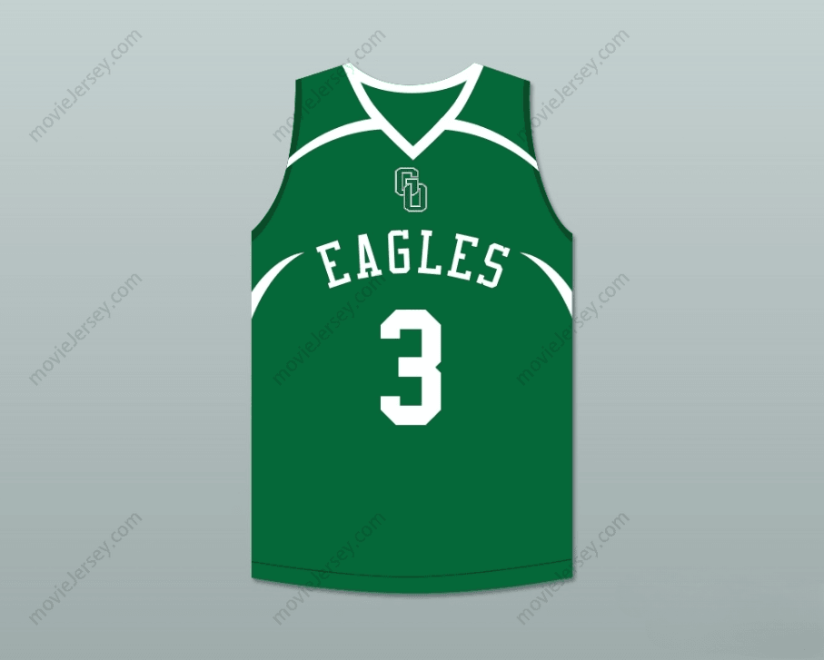 PERSONALIZA Cualquier Nombre Número CJ MCCOLLUM 3 GLENOAK HIGH SCHOOL ORO VERDE CAMISETA DE BALONCESTO Cosida S-6XL