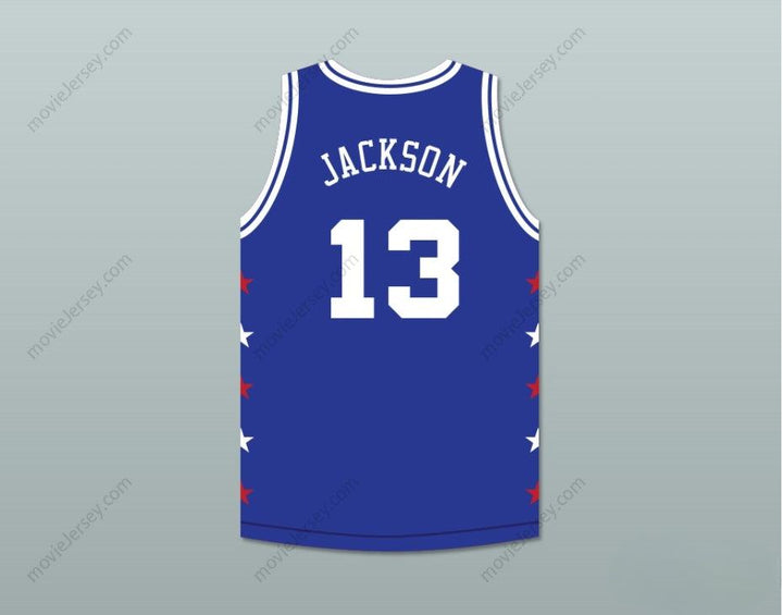 PERSONALIZA CUALQUIER Nombre Número MARK JACKSON 13 MAGIC JOHNSON CAMISETA BALONCESTO AZUL ALL STAR GAME 1989 EVENTO BENÉFICO MIDSUMMER NIGHT'S MAGIC Bordado Tallas S-6XL
