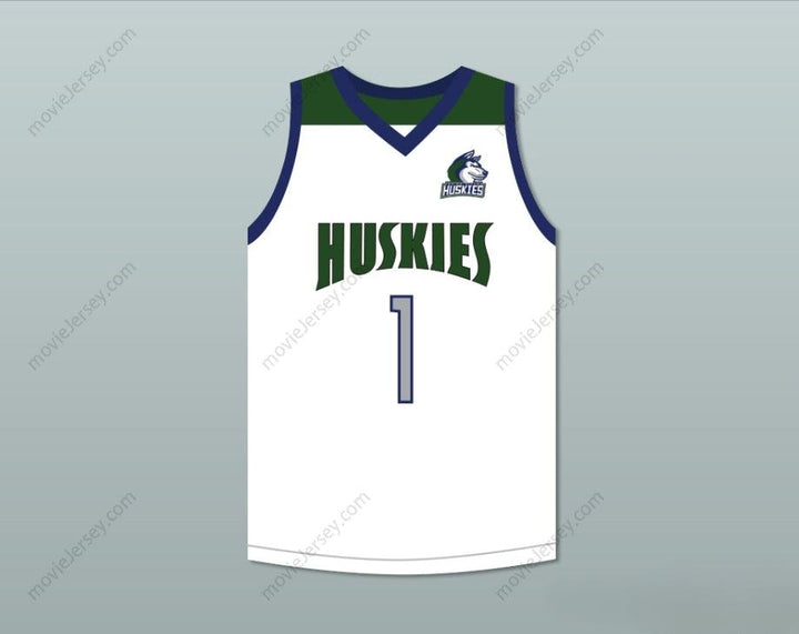 CAMISETA DE BALONCESTO BLANCA CHINO HILLS HUSKIES PERSONALIZADA CON CUALQUIER NOMBRE Y NÚMERO LAMELO BALL 1 CON PARCHE Y PESPUNTES Tallas S-6XL