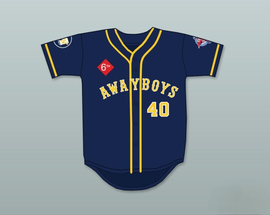 Custom Any Name Number COOLIO 40 AWAYBOYS BASEBALL JERSEY 6TH ANNUAL ROCK N' JOCK SOFTBALL CHALLENGE 1995 Top Stitched S-6XL