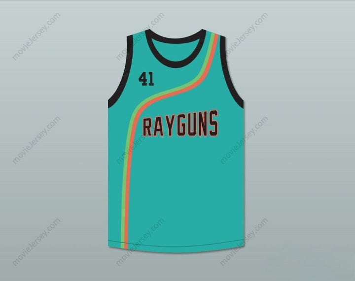 CUSTOM ANY Name Number DIRK NOWITZKI 41 ROSWELL RAYGUNS TEAL BASKETBALL JERSEY Top Stitched S-6XL