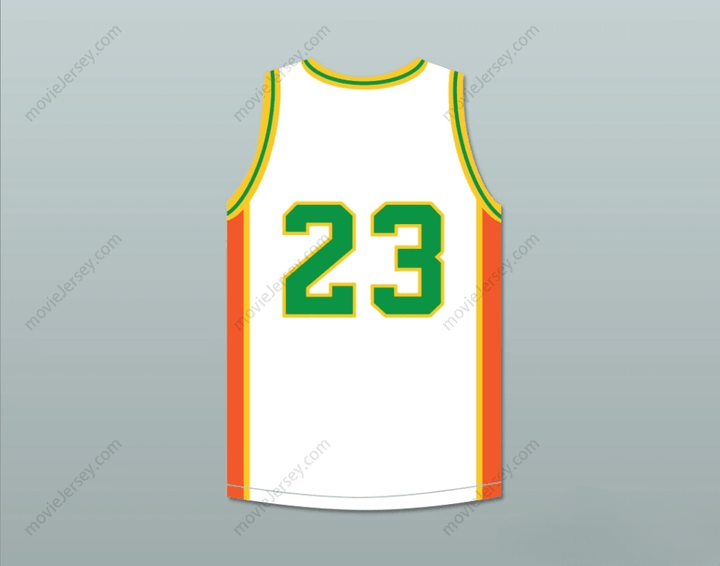 CAMISETA DE BALONCESTO BLANCA BORDADA DE LOS EAST COMPTON CLOVERS CON NOMBRE Y NÚMERO PERSONALIZADOS Tallas S-6XL