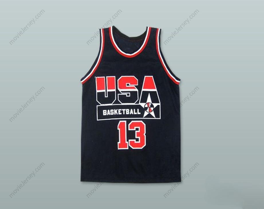 CAMISETA DE BALONCESTO PERSONALIZADA (cualquier nombre/número) SHAQUILLE O'NEAL 13 USA VISITANTE Cosida Tallas S-6XL
