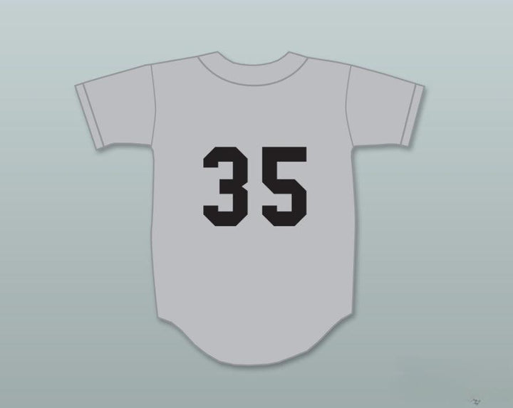Camiseta de béisbol gris personalizada con cualquier nombre y número RICHARD PRYOR MONTY BREWSTER 35 BREWSTER'S MILLIONS con costuras superiores S-6XL