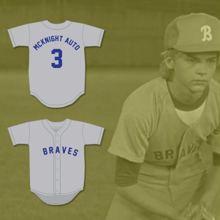 Personaliza Cualquier Nombre Número CARL 3 BRAVES MCKNIGHT AUTO CAMISETA DE BÉISBOL DAZED AND CONFUSED Costura Superior S-6XL