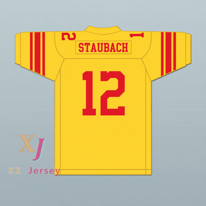 PERSONALIZA Cualquier Nombre Número ROGER STAUBACH 12 PURCELL MARIAN HIGH SCHOOL CAVALIERS CAMISETA DE FÚTBOL Superior Cosido S-6XL