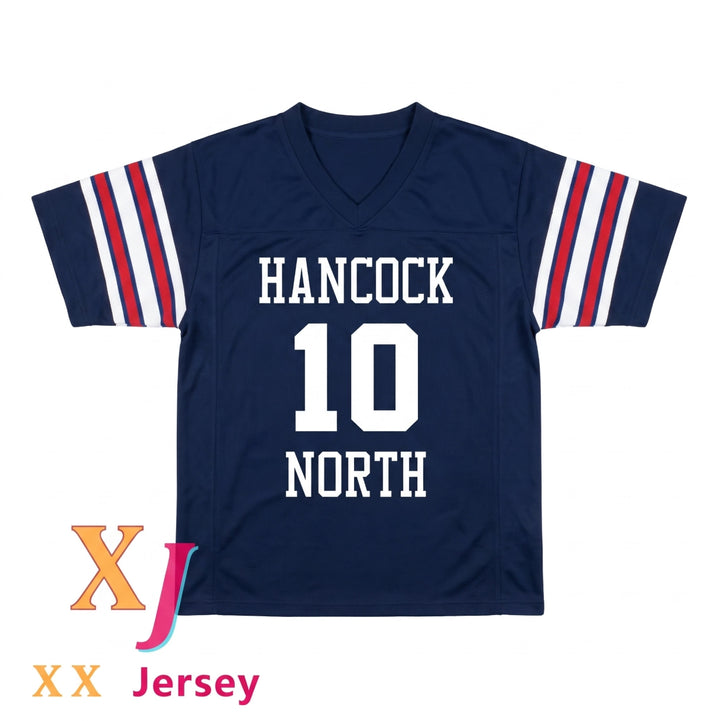 CUSTOM HAWKS BRETT FAVRE 10 HANCOCK NORTH CENTRAL HIGH SCHOOL FOOTBALL JERSEY