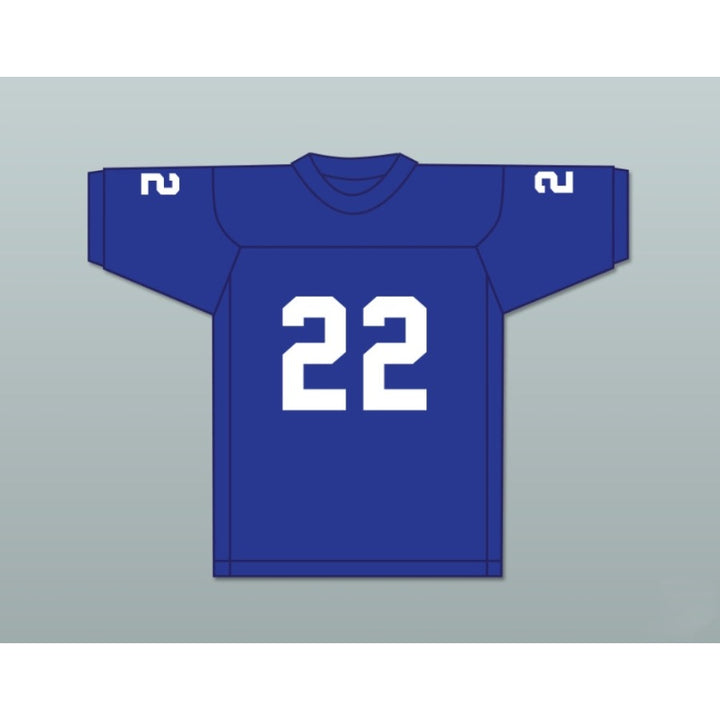 CUSTOM ANY Name Number ANDRE YOUNG 22 GRADE SCHOOL BLUE FOOTBALL JERSEY G FUNK DOCUMENTARY Top Stitched S-6XL