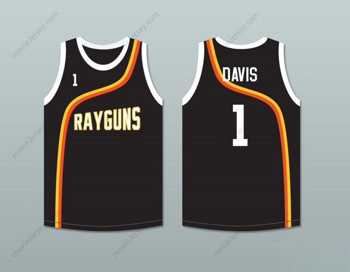 PERSONALIZA Cualquier Nombre Número BARON DAVIS 1 ROSWELL RAYGUNS JERSEY DE BALONCESTO NEGRO Top Cosido S-6XL