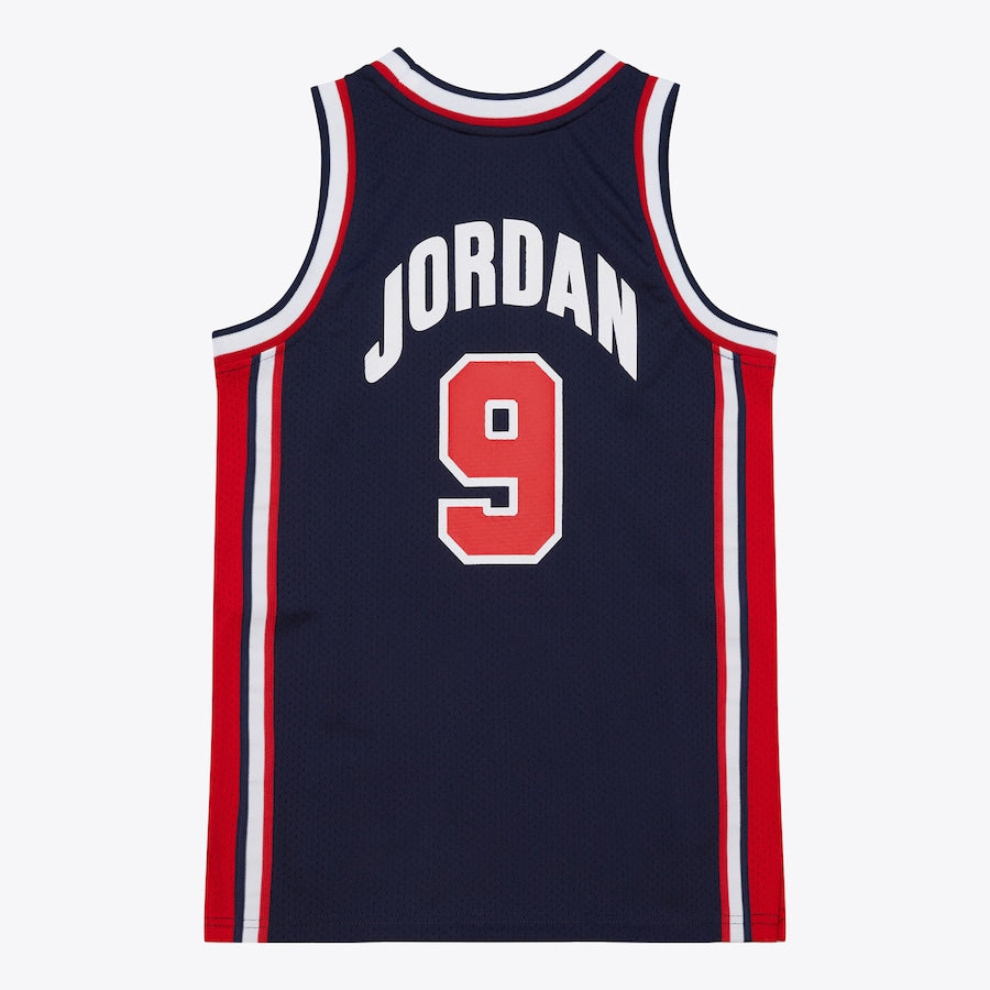 Michael Jordan #9 White Navy Blue USA Basketball 1992 Player Basketball Jersey