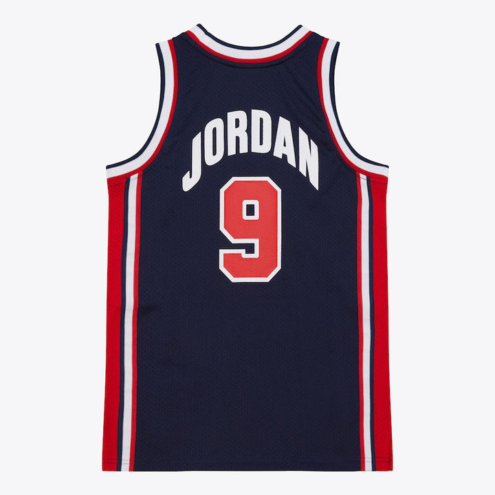 Michael Jordan #9 White Navy Blue USA Basketball 1992 Player Basketball Jersey