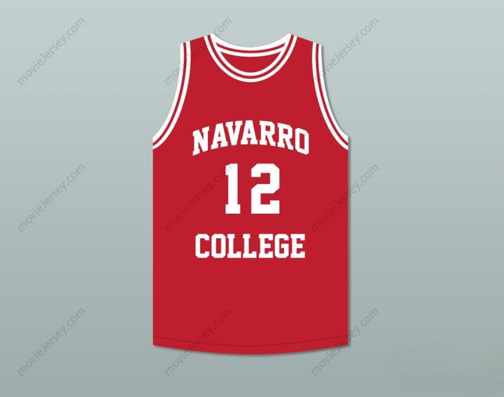 PERSONALIZA Cualquier Nombre Número CAMERON GILES 12 NAVARRO CAMISETA ROJA DE BALONCESTO con Costuras Tallas S-6XL