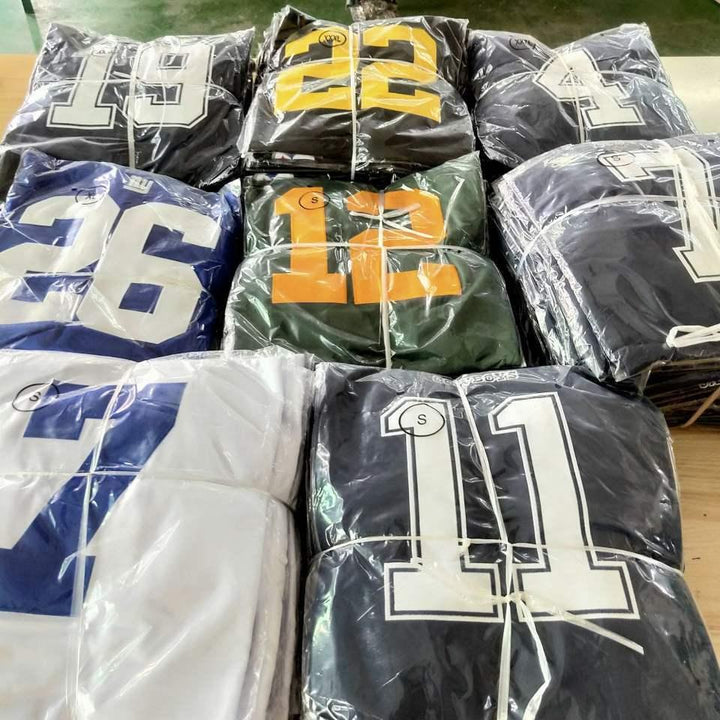 CAJA MISTERIOSA Camiseta de Baloncesto Hockey Fútbol Béisbol Retro Clásica Cosida