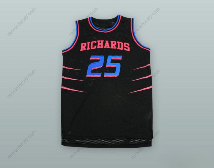 PERSONALIZA CUALQUIER Nombre Número DWYANE WADE 25 RICHARDS HIGH SCHOOL BULLDOGS BLACK ALTERNATE CAMISETA DE BALONCESTO Top Cosido S-6XL