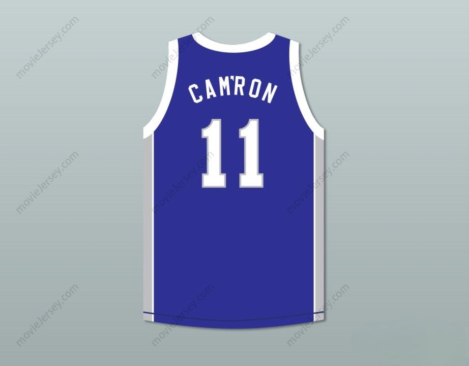 CAMISETA DE BALONCESTO AZUL BORDADA DE LOS RAMS CON EL NOMBRE Y NÚMERO QUE DESEE DEL RAPERO CAM'RON 11 CENTRAL Tallas S-6XL