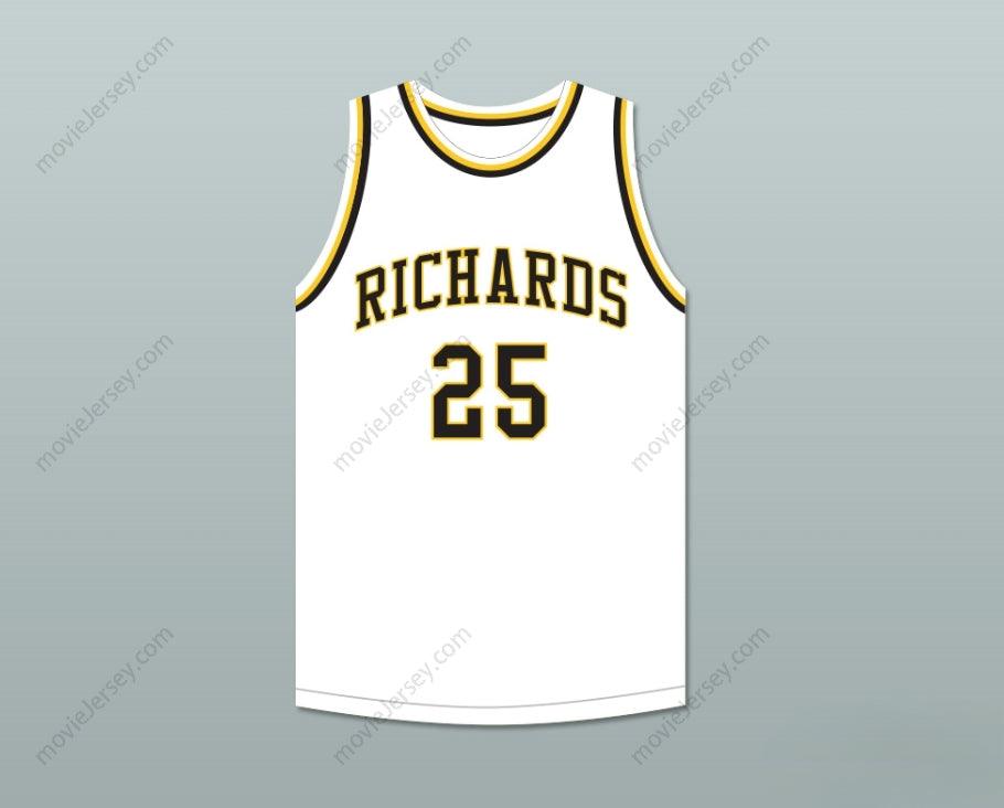 PERSONALIZAR CUALQUIER Nombre Número DWYANE WADE 25 HAROLD L. RICHARDS HIGH SCHOOL BULLDOGS BLANCO CAMISETA BALONCESTO 1 Arriba Cosido S-6XL