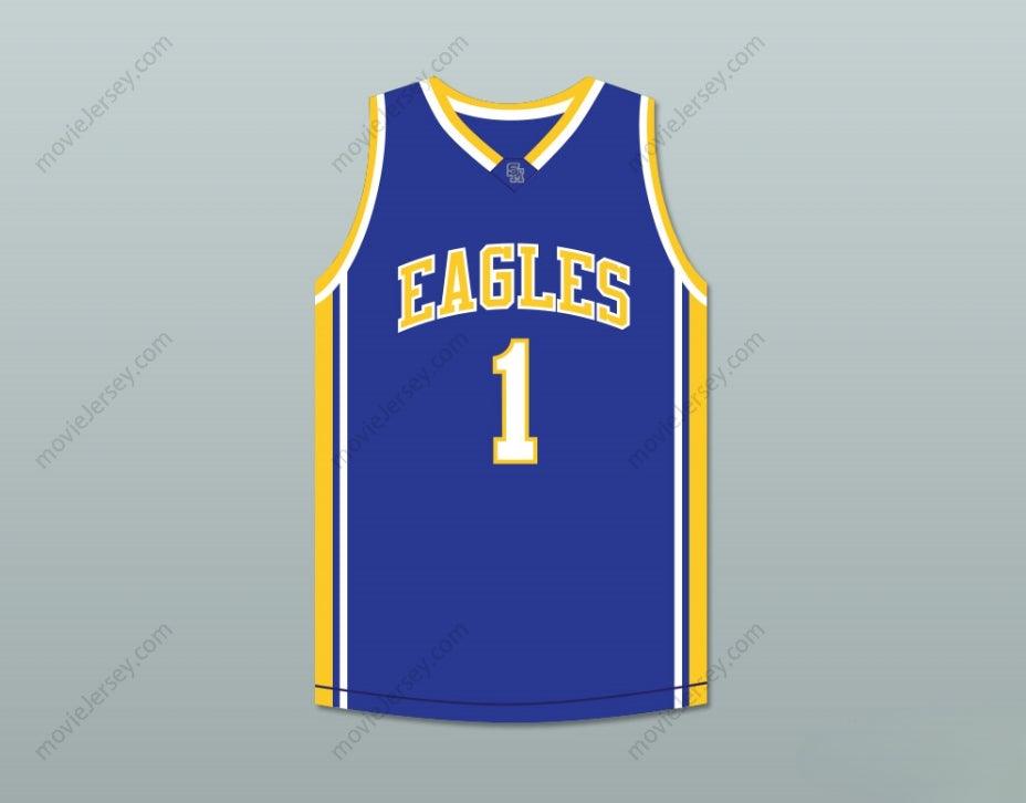 CUSTOM ANY Name Number KLAY THOMPSON 1 SANTA MARGARITA CATHOLIC HIGH SCHOOL  BLUE BASKETBALL JERSEY Top Stitched S-6XL