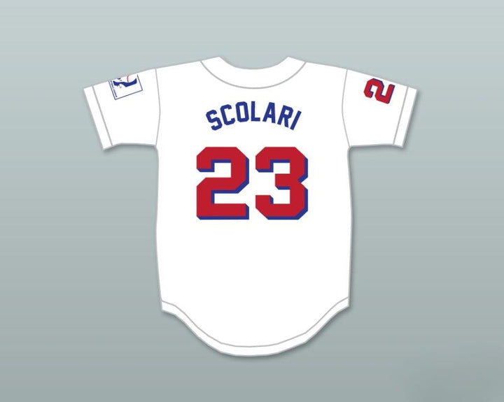 Personalizado Cualquier Nombre Número KENNY SCOLARI 23 CAMISETA DE BÉISBOL BLANCA BASEKETBALL DE LUJO Con Costuras S-6XL