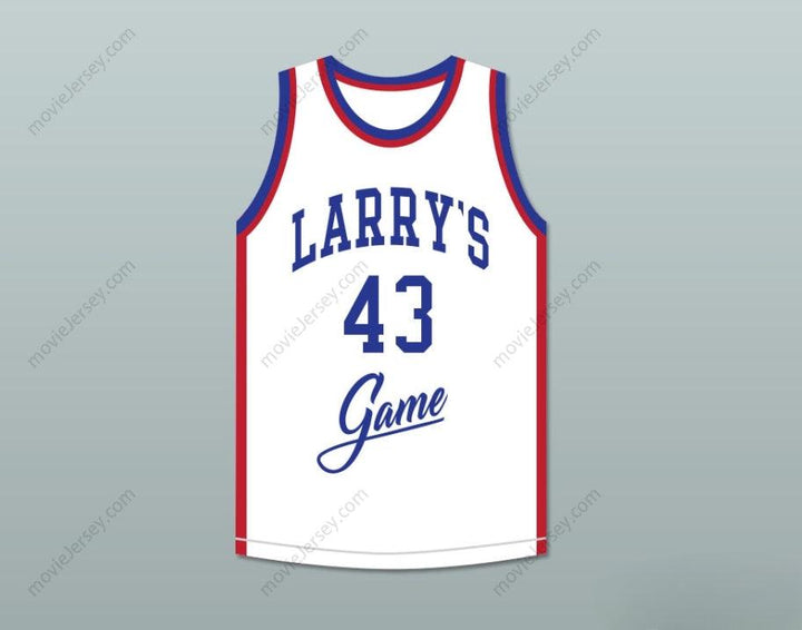 PERSONALIZADO Cualquier Nombre Número JACK SIKMA 43 LA CAMISETA DE BALONCESTO BLANCA DE LARRY PARA EL EVENTO BENÉFICO DE 1988 Parte superior cosida S-6XL