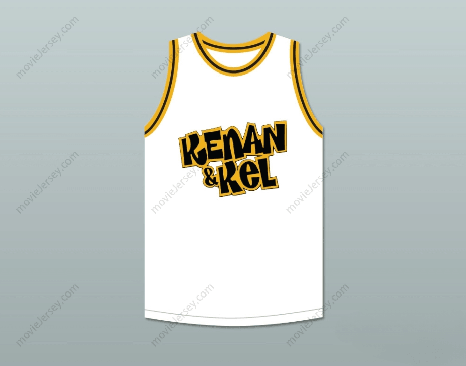 CUSTOM ANY Name Number KEL MITCHELL 2 KENAN & KEL WHITE BASKETBALL JERSEY 1 Top Stitched S-6XL