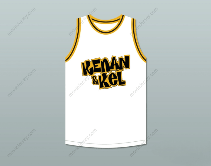 CUSTOM ANY Name Number KEL MITCHELL 2 KENAN & KEL WHITE BASKETBALL JERSEY 1 Top Stitched S-6XL