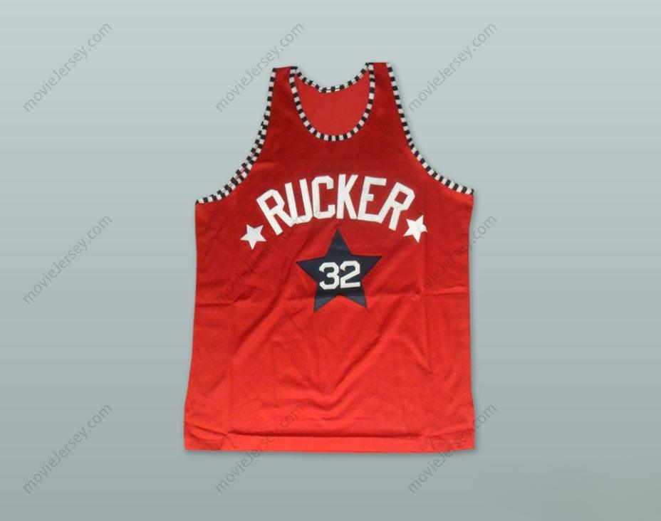 CAMISETA de BALONCESTO ROJA Personalizada CON CUALQUIER Nombre y Número 1975 RUCKER PARK NYC 32 Cosida S-6XL