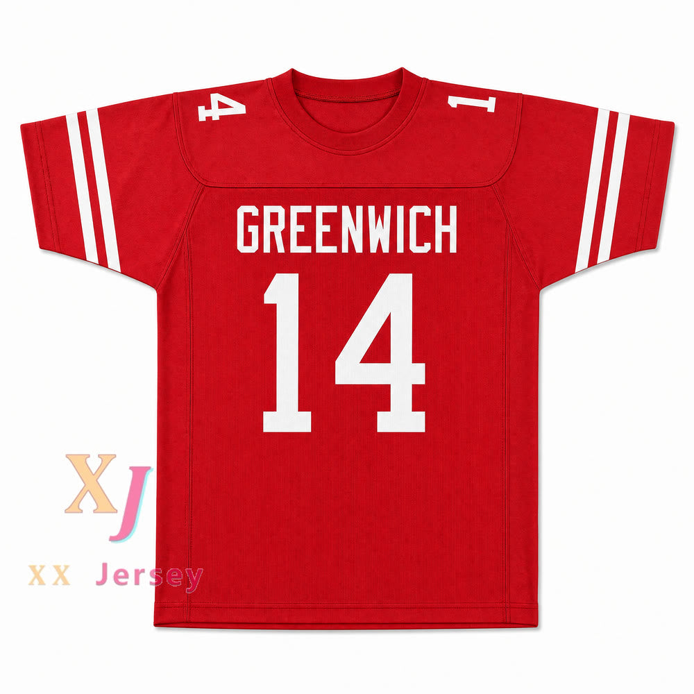 Steve Young 14 Greenwich High School Cardinals Football Jersey — front view