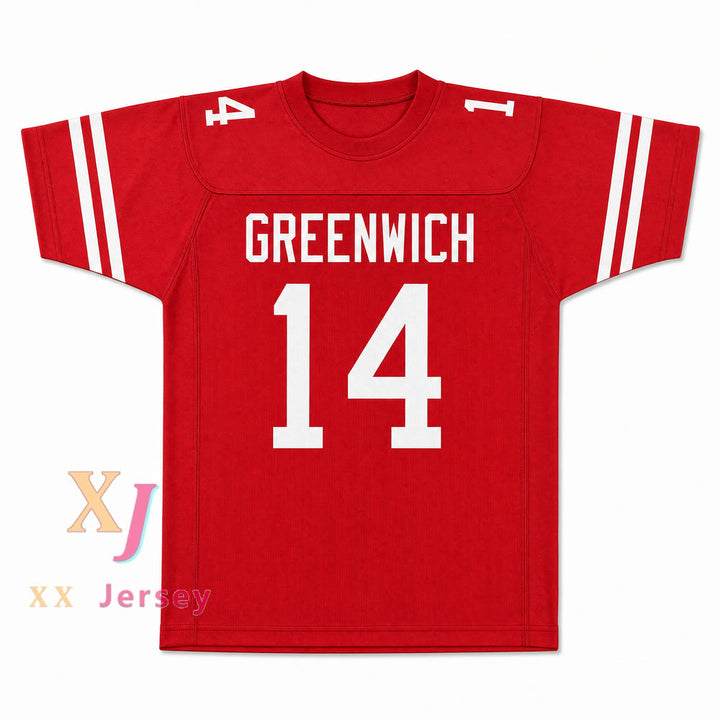 Steve Young 14 Greenwich High School Cardinals Football Jersey — front view