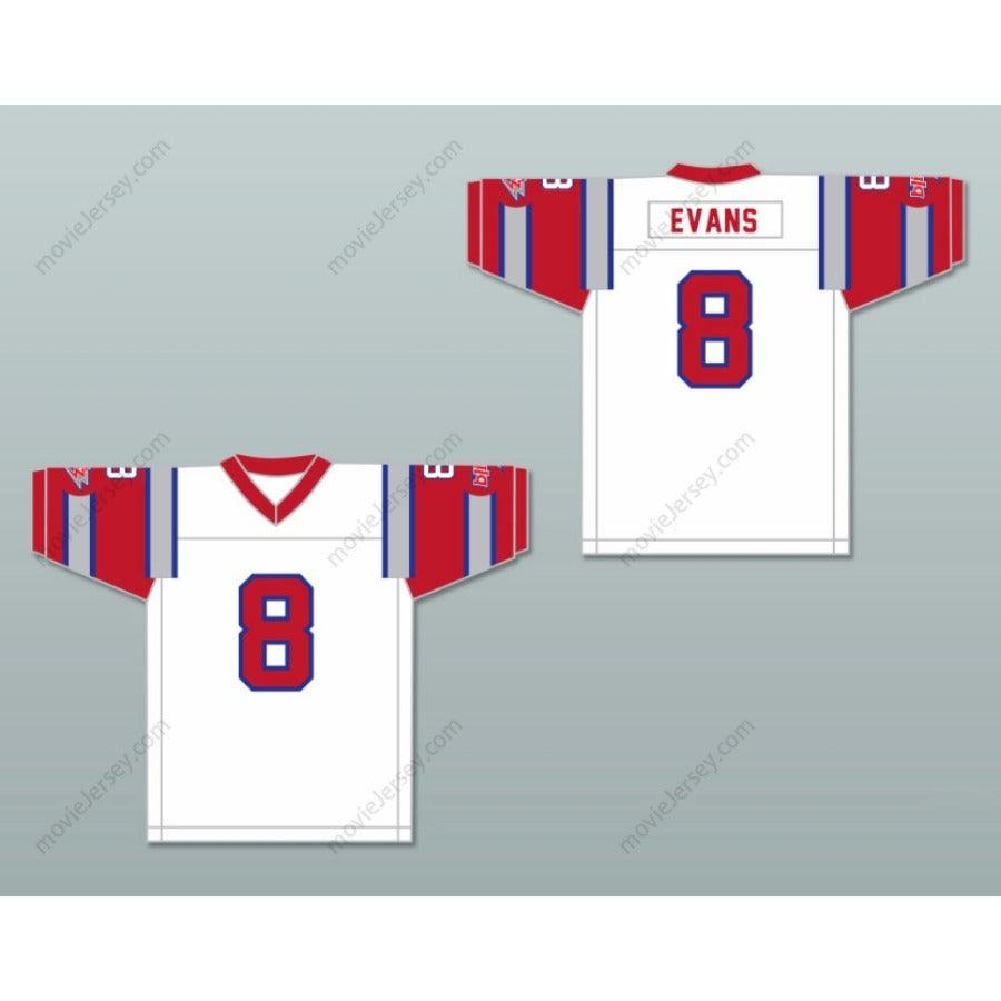 PERSONALIZA Cualquier Nombre Número 1984 USFL VINCE EVANS 8 CHICAGO BLITZ CAMISETA DE FÚTBOL AMERICANA DE VISITANTE BORDADA Tallas S-6XL