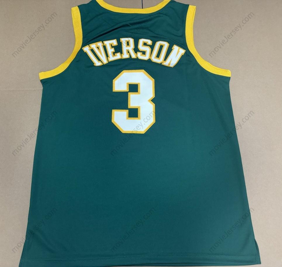 Camiseta de baloncesto retro cosida de Allen Iverson #3 Bethel High School