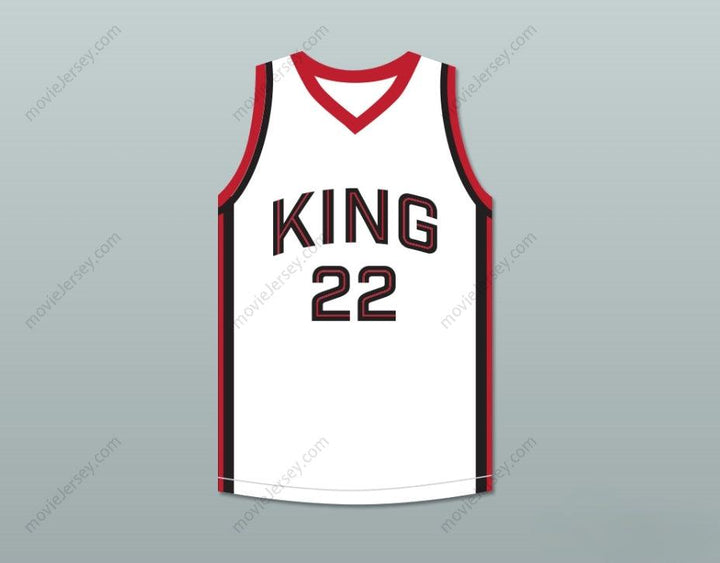 PERSONALIZA Cualquier Nombre Número KAWHI LEONARD 22 MARTIN LUTHER KING HIGH SCHOOL CAMISETA BLANCA DE BALONCESTO 8 Cosida S-6XL