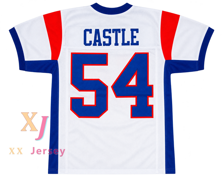 Custom Thad Castle 54 Blue Mountain State Goats Football Jersey