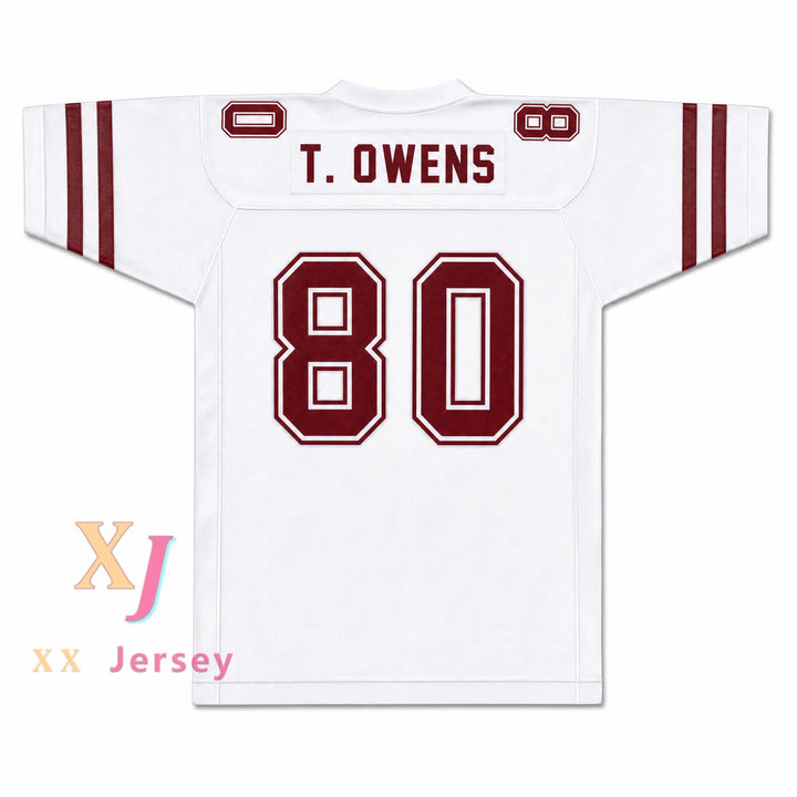 Terrell Owens 80 Benjamin Russell High School Wildcats Football Jersey — back view