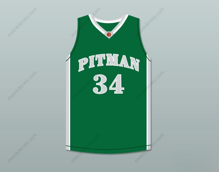 Personaliza CUALQUIER Nombre Número COLIN KAEPERNICK 34 JOHN H. PITMAN HIGH SCHOOL PRIDE JERSEY DE BALONCESTO VERDE 1 Top Cosido S-6XL