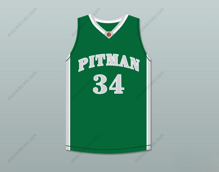 Personaliza CUALQUIER Nombre Número COLIN KAEPERNICK 34 JOHN H. PITMAN HIGH SCHOOL PRIDE JERSEY DE BALONCESTO VERDE 1 Top Cosido S-6XL