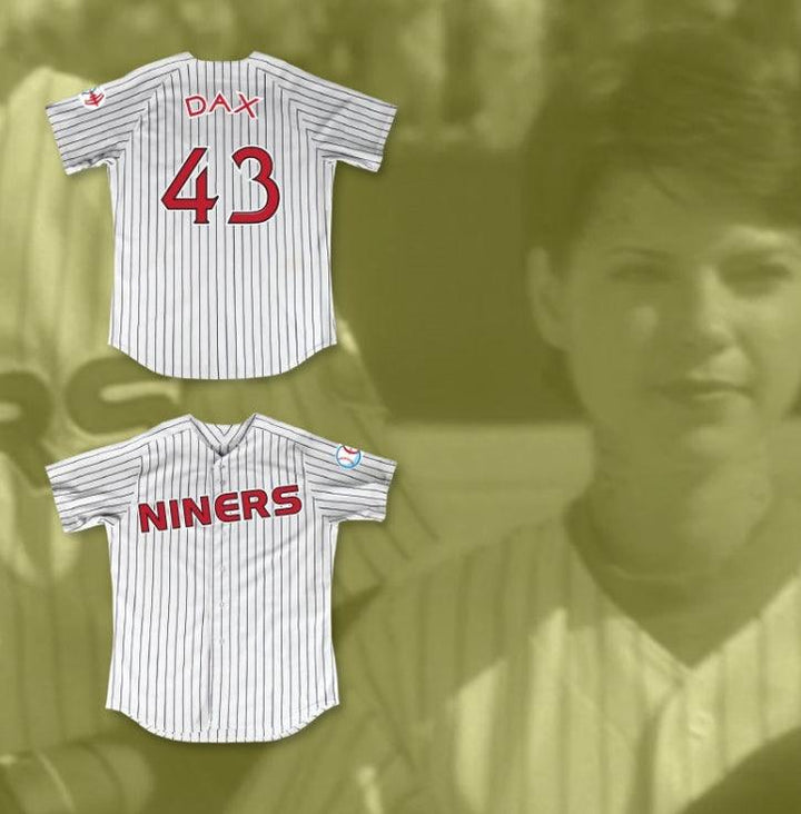 Camiseta de béisbol a rayas blancas de los DEEP SPACE NINERS 43 del TENIENTE EZRI DAX con el nombre y número personalizados, costuras vistas, tallas S-6XL