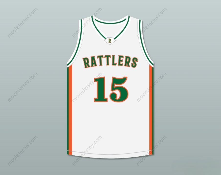 CUSTOM ANY Name Number DEMARCUS 'BOOGIE' COUSINS 15 LEFLORE HIGH SCHOOL RATTLERS WHITE BASKETBALL JERSEY Top Stitched S-6XL
