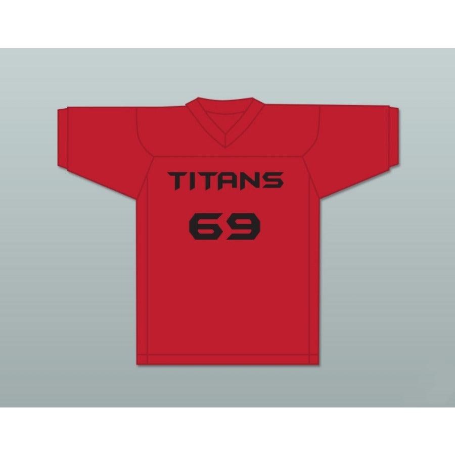 PERSONALIZA CUALQUIER Nombre Número AS 69 TITANS LIGA INTERNA FÚTBOL BANDERA JERSEY A FONDO Bordado S-6XL