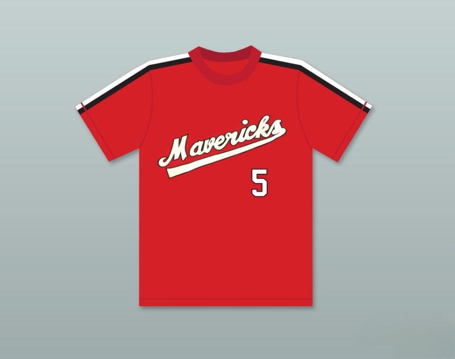 Custom Any Name Number REGGIE THOMAS 5   RED BASEBALL JERSEY THE BATTERED BASTARDS OF BASEBALL Top Stitched S-6XL