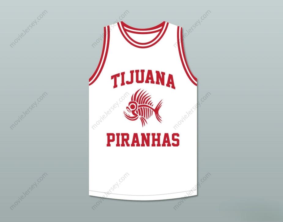 CUSTOM ANY Name Number DANNY TREJO 5 TIJUANA PIRANHAS WHITE BASKETBALL JERSEY MEXICAN EXPANSION TEAM Top Stitched S-6XL