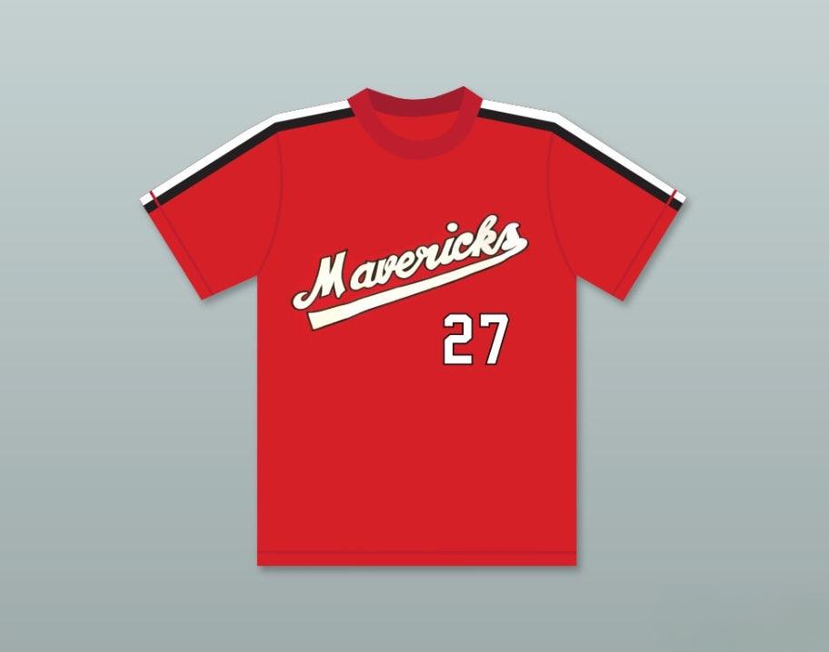 Camiseta de béisbol personalizada con cualquier nombre y número REGGIE THOMAS 27 LOS BASTARDOS GOLPEADOS DEL BÉISBOL Costura superior S-6XL