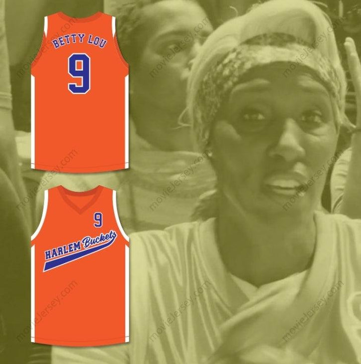 PERSONALIZA Cualquier Nombre Número BETTY LOU 9 HARLEM BUCKETS CAMISETA DE BALONCESTO UNCLE DREW Confección Superior S-6XL