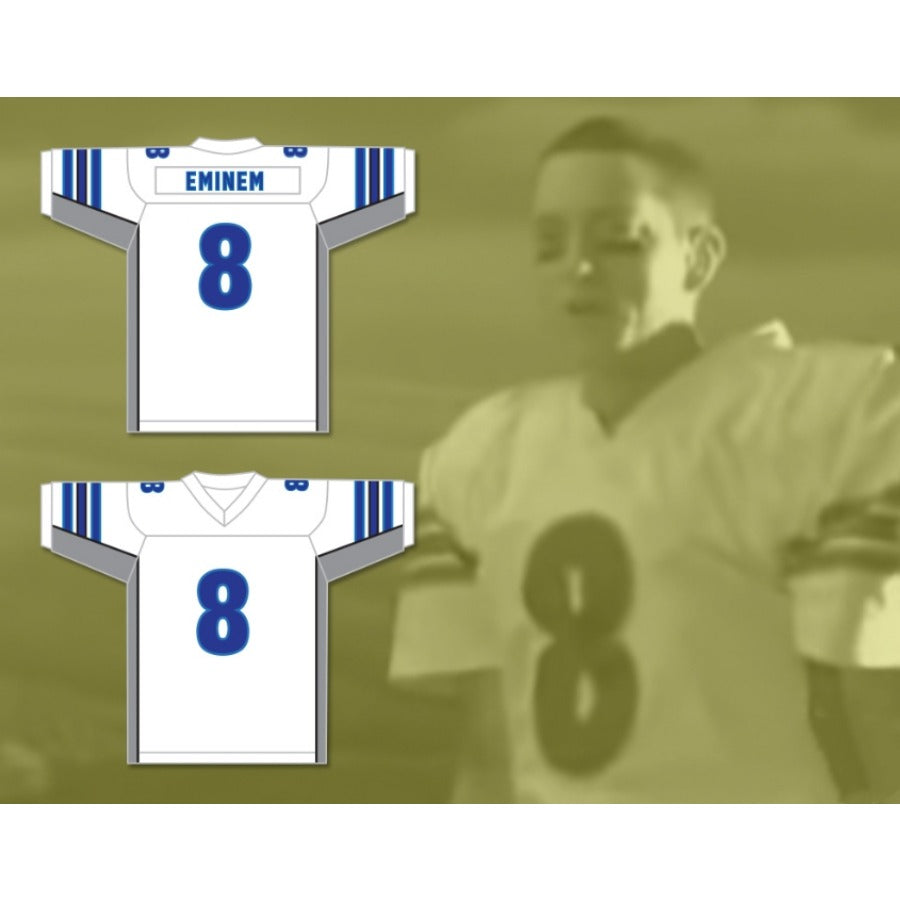 CUSTOM ANY Name Number EMINEM 8 WE MADE YOU WHITE Football Jersey Top Stitched S-6XL