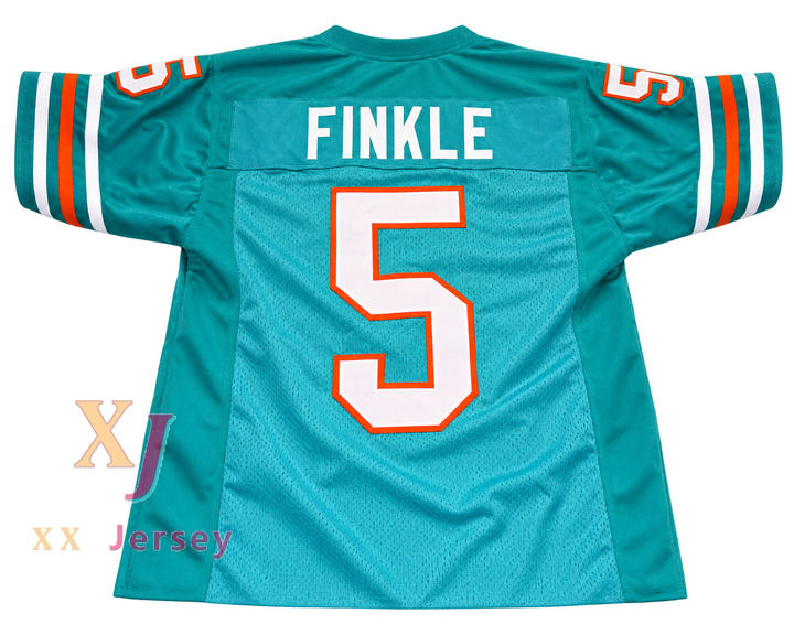 Custom Ray Finkle 5 Teal Ace Ventura Football Jersey